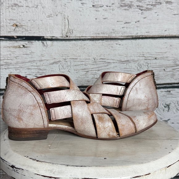 Bed Stu Brittany distressed white tan leather boots - Picture 7 of 10